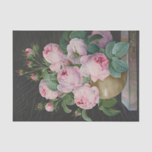 Pink Roses in a Vase by Pierre Joseph  Tissue Paper