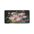 Pink Roses in a Vase – Pierre Joseph Redouté