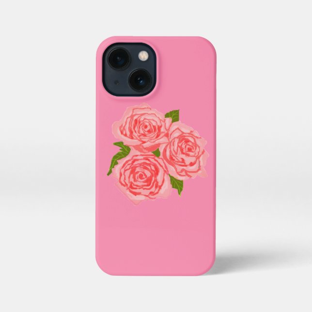 Pink roses iPhone case (Back)