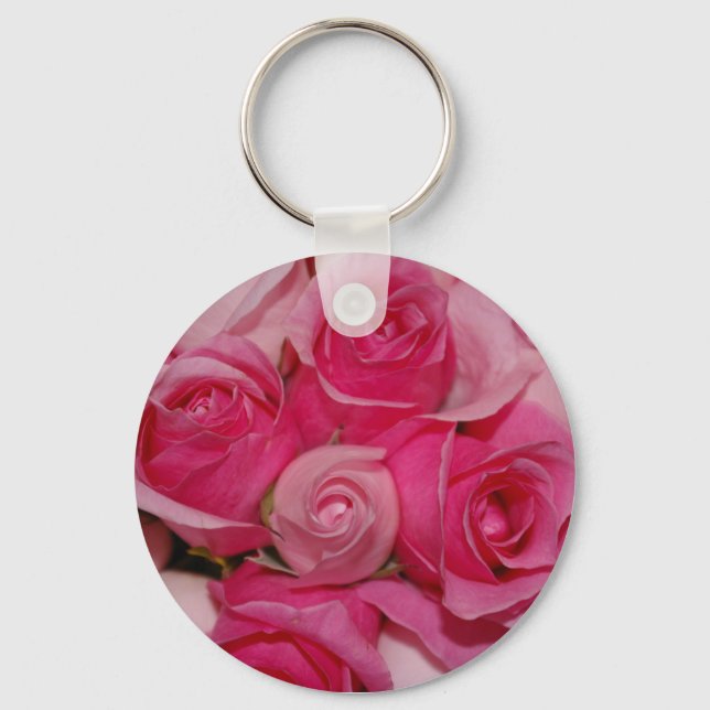 Pink Roses - Keychain (Front)