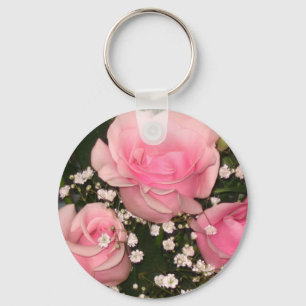 Pink Roses Keychain