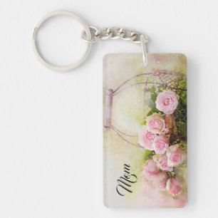 Pink Roses Keychain