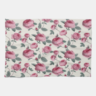 Pink Roses Kitchen Towel
