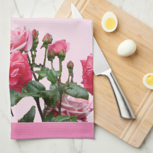 PINK ROSES KITCHEN TOWEL