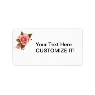 Pink Roses Label