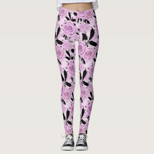  Pink roses   Leggings