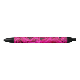Pink Roses (Love and Romance) Black Ink Pen