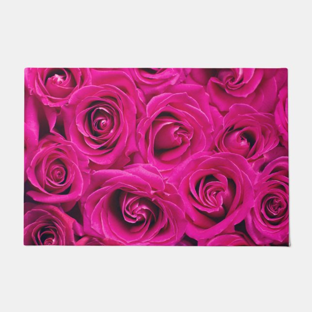 Pink Roses (Love and Romance) Doormat (Front)