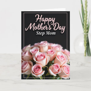 Pink Roses Mom Tribute Card