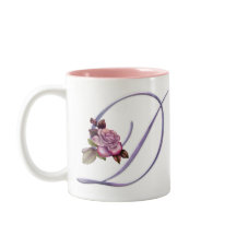 Pink Roses Monogram D