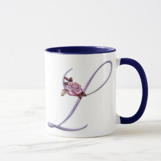 Pink Roses Monogram L Mug