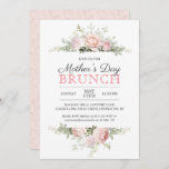 Pink Roses Mother's Day Brunch Invitation<br><div class="desc">A lovely feminine invitation for Mother's Day Brunch framing your text in bouquets of pink roses and trailing greenery. Edit the sample text with your details. You can change the word "BRUNCH" to lunch or dinner or other desired text to best suit your event.</div>