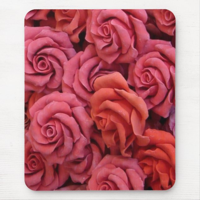 Pink roses mouse pad (Front)