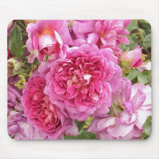 Pink Roses Mouse Pad (Front)