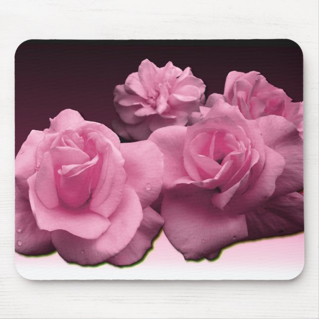 Pink Roses Mousepad (Front)