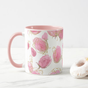 Pink roses mug