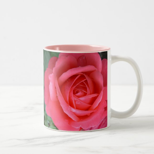 Pink Roses Mug Coffee Cup Beautiful Rose Decor (Right)