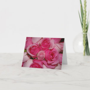 Pink Roses - Note Card