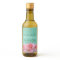 Pink Roses on Glitzy Pearl Aqua Champagne Label