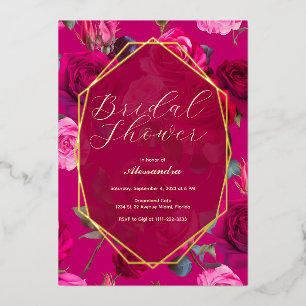 Pink Roses on Viva Magenta   Bridal Shower