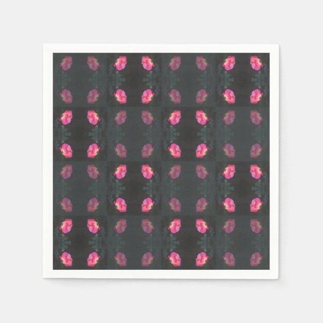 Pink Roses Pattern Napkin (Front)