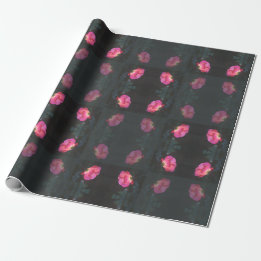 Pink Roses Pattern Wrapping Paper