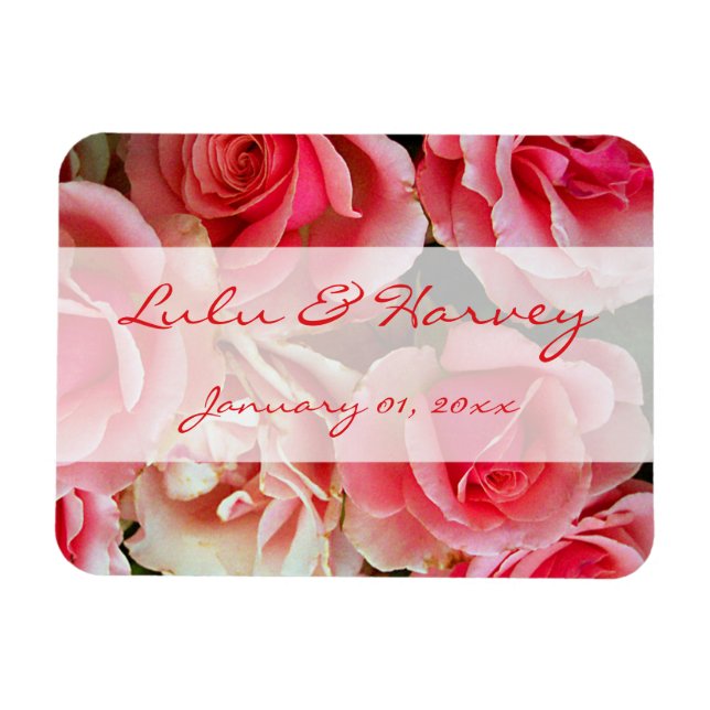 Pink Roses Personal Magnet (Horizontal)