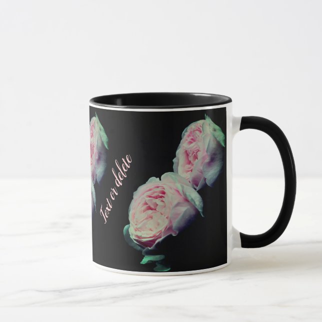 Pink Roses Personalized Mug (Right)