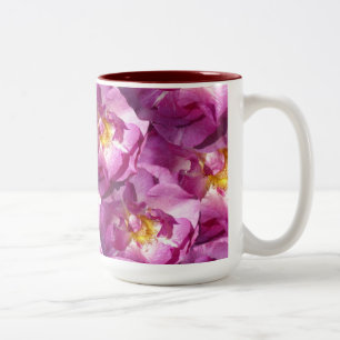 Pink Roses Photo , Floral Spring  Two-Tone Mug