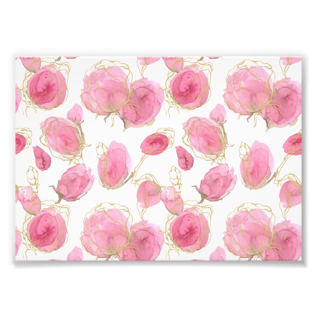 Pink roses photo print (Front)