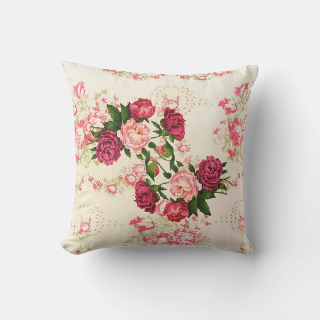 Pink Roses Pillow (Front)