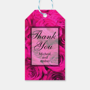 Pink Roses pink flowers pink floral Gift Tags