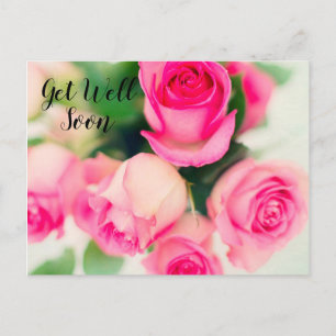 Pink Roses Postcard