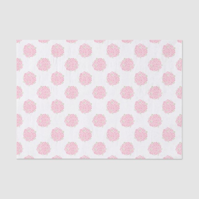 Pink roses posy graphic tissue paper (Front)