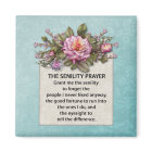 Pink Roses Senility Prayer Magnet