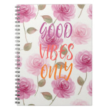 Pink Roses Spiral Photo Notebook