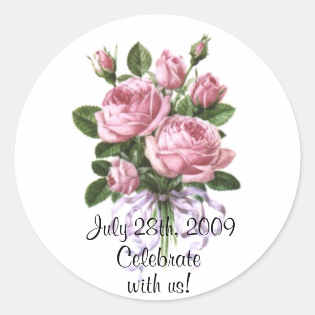 Pink Roses Sticker (Front)