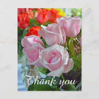 Pink roses thank you