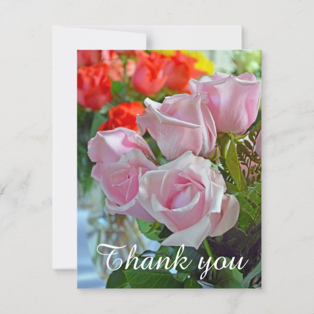 Pink roses thank you (Front)