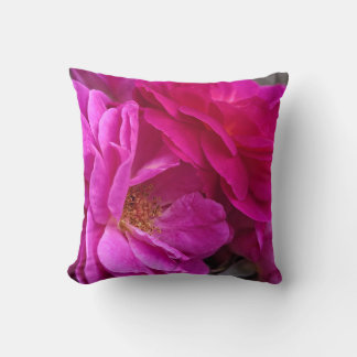 Pink Roses Throw Pillow