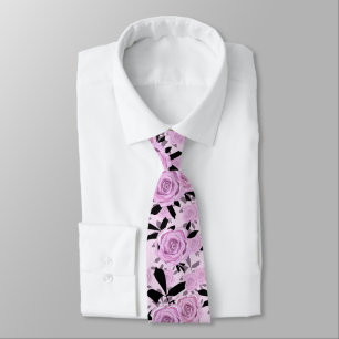  Pink roses   Tie
