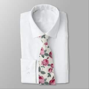 Pink Roses Tie