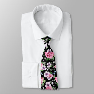 Pink Roses Tie