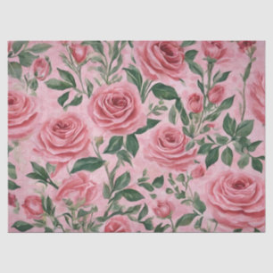 Pink Roses Tissue Paper
