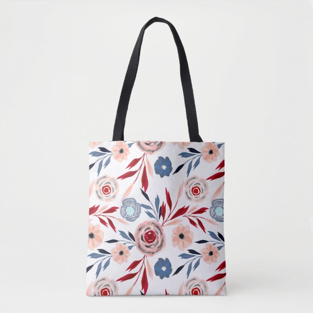 Pink roses tote bag (Front)