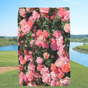 Pink Roses Upload Your Own Photo Custom Picture Golf Towel
