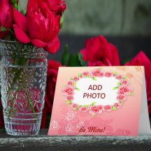 Pink Roses Valentine Add Your Photo