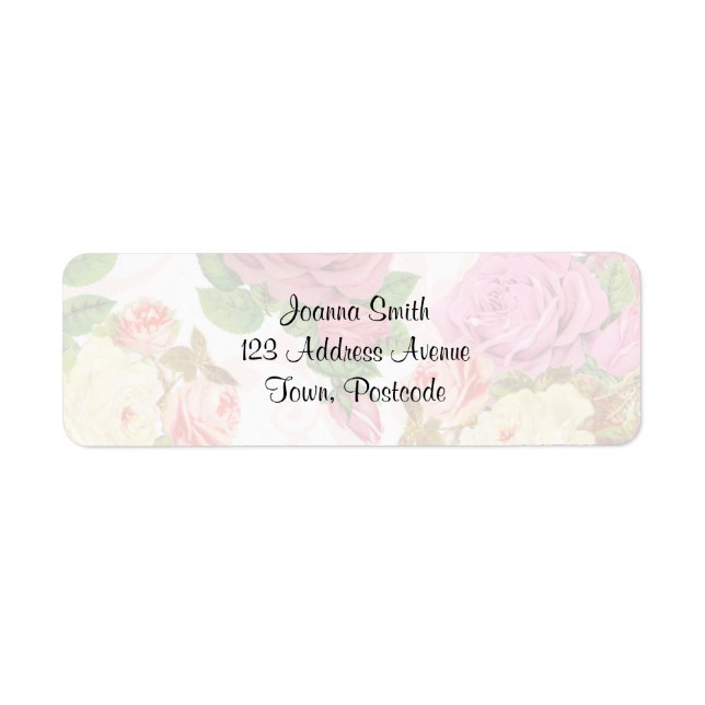 Pink roses vintage floral pattern (Front)
