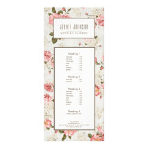 Pink Roses Vintage Floral Pattern Business