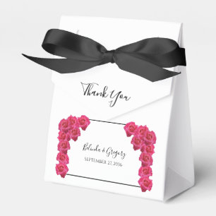 Pink Roses Wedding Gift Favor Box